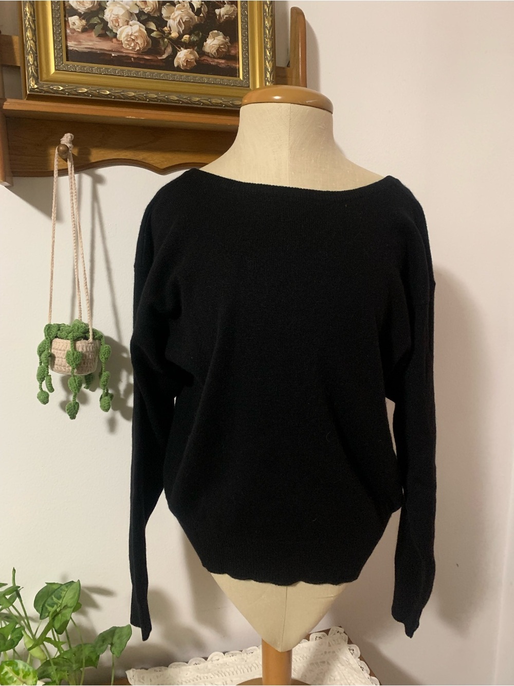 RARE Vintage Ralph Lauren Purple Label 100% Cashmere V-Back Sweater M EUC